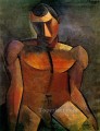 Man Nude seated 1908 cubism Pablo Picasso